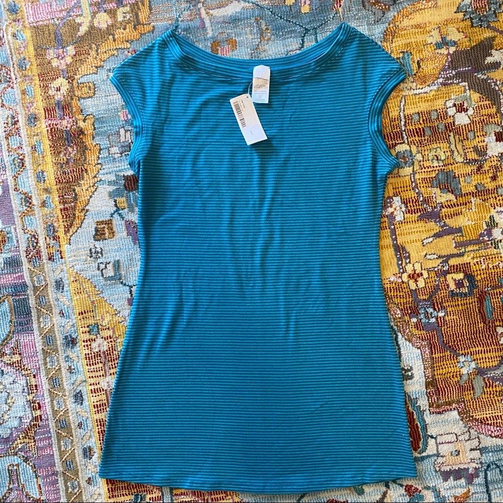 NWT angelrox bamboo + organic cotton cap sleeve tee XL